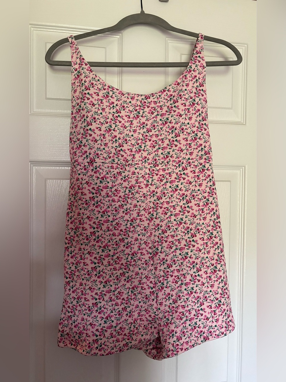 Old Navy Pink Floral A-Line Shorts Romper